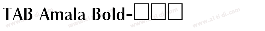 TAB Amala Bold字体转换